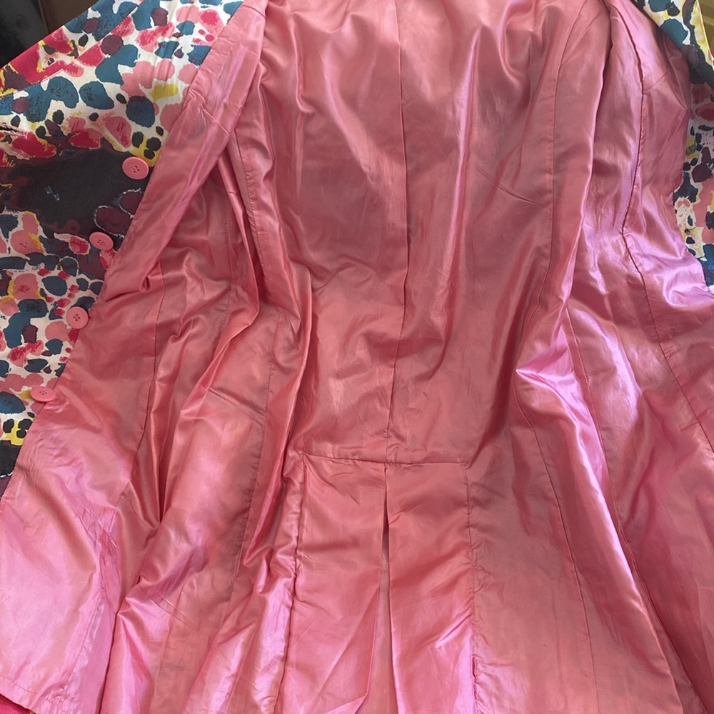 NWT Vertigo Paris New Colorful Double-Breasted Trench Coat SZ Medium - Picture 9 of 12